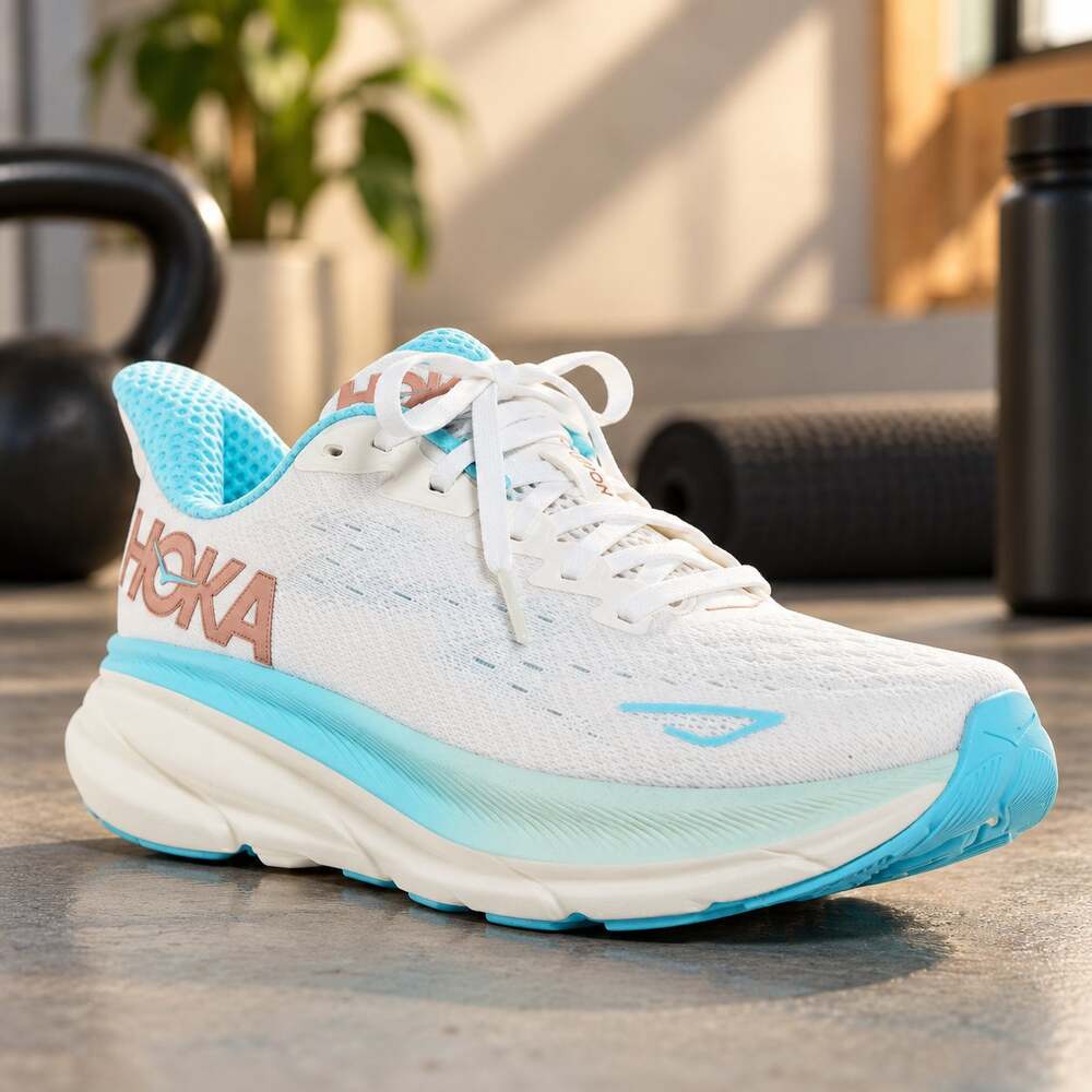 NWT HOKA Clifton 9 Women's Running Shoes branco Size 7.5